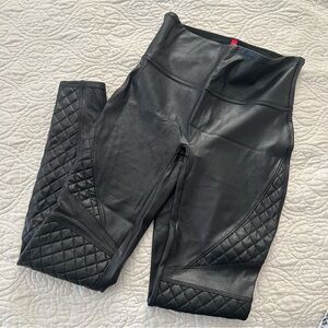 Spanx quilted moto leggings